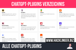 chatGPT-Plugins Verzeichnis